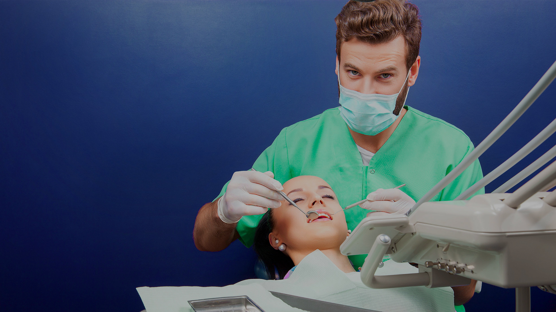 Dentist with patient