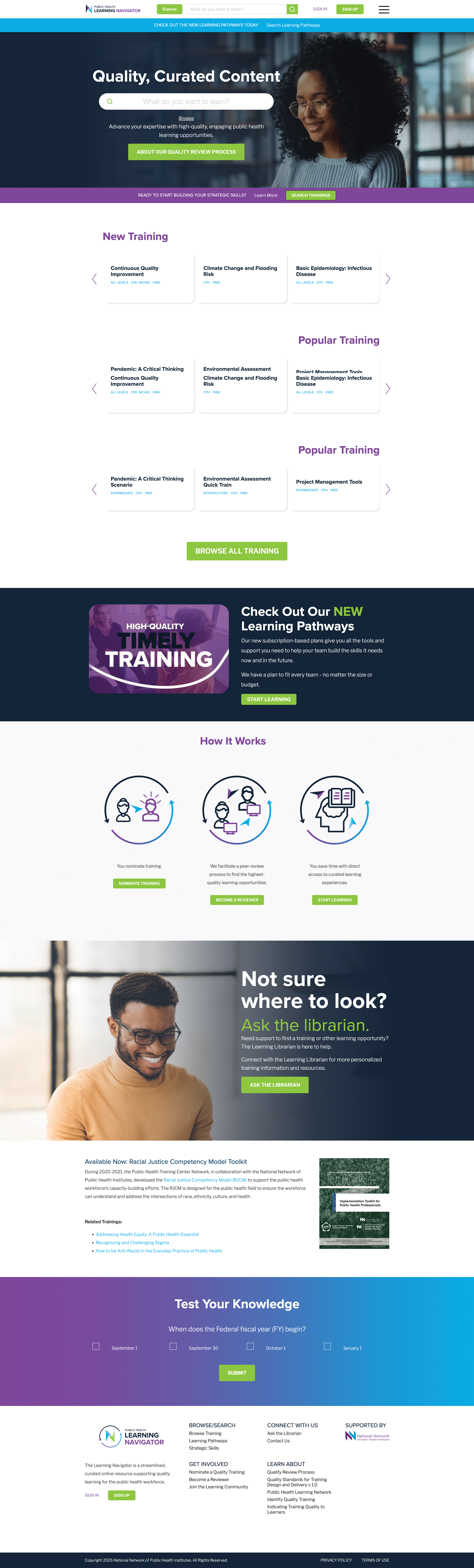 NNPHI Home Page Layout